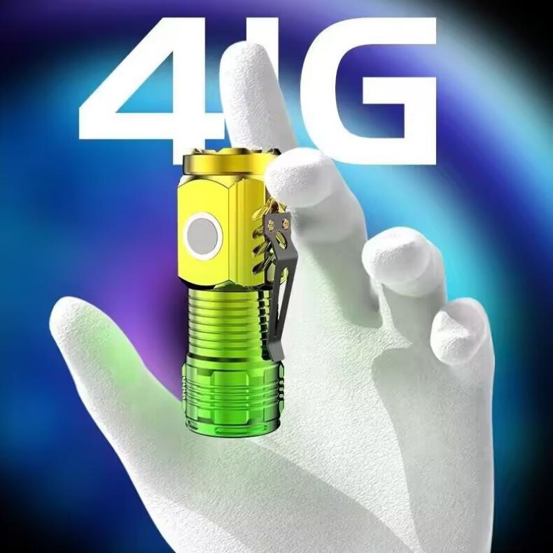 Перезаряжаемый фонарик с магнитной базой и задним зажимом, портативный АБС-материал для кемпинга, пеших походов, патрулирования, технического обслуживания, аварийных ситуаций, кемпинга