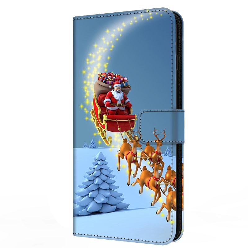 Чехол для Xiaomi Poco F7 F 7 с подставкой-книжка из кожи Merry Christmas Магнитный кошелек-защита Redmi Turbo 4 Pro