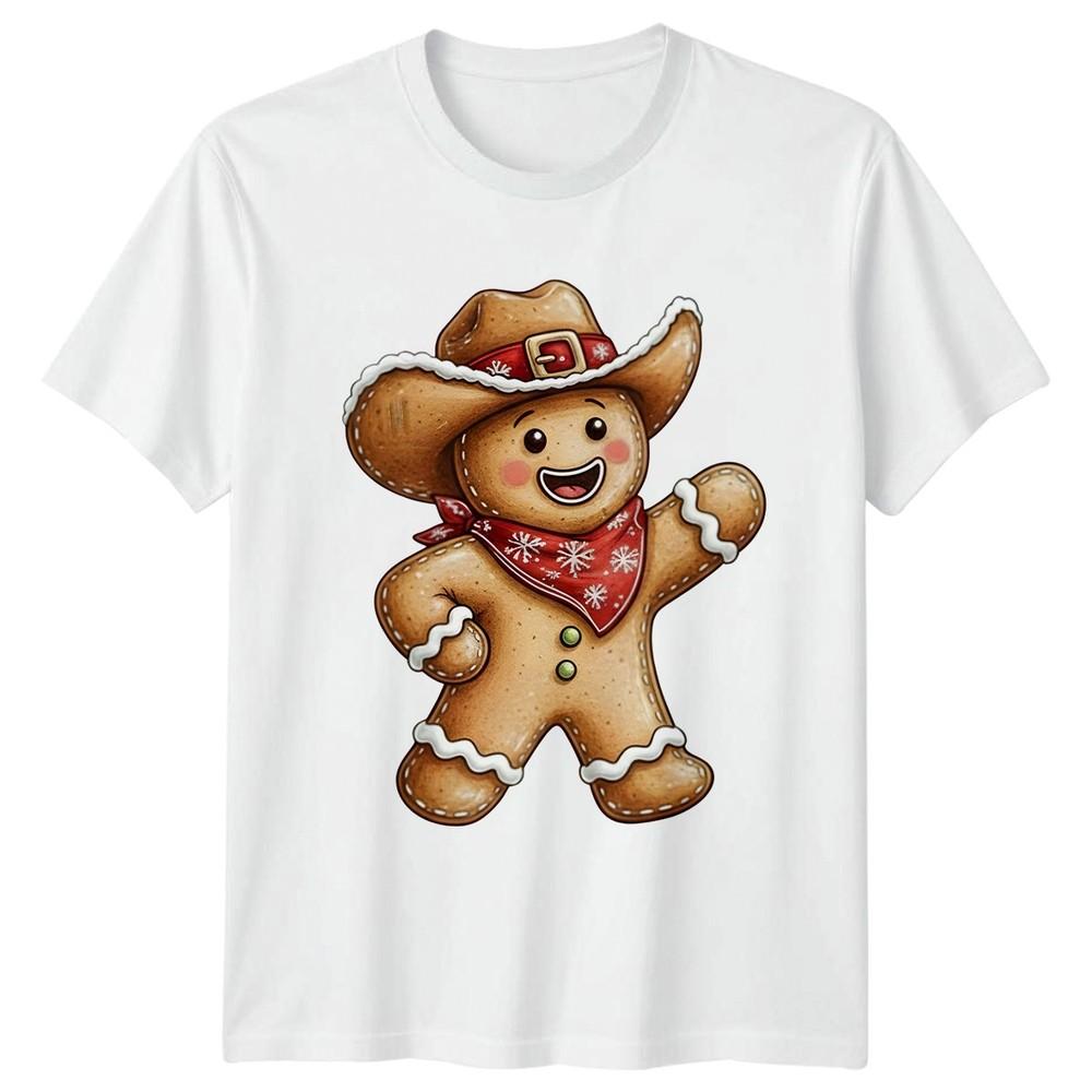 Gingerbread Cowboy Christmas Holidays Unisexs TShirt Unisexs Tee Graphic Unisex Top