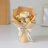 Handmade Wool Flower Bouquet Hand Crocheted Yarn Bouquet, Knitted Artificial Rose Sunflower, for Women Crochet Flowers Teacher