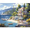 Frame Harbour Picture Painting By Numbers Kits For Adults Beach Wall Art Diy Gift Acrylic Paint On Canvas For Home Decoration 40x50cm
