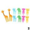10pcs Bento Kawaii Animal Food Fruit Picks Forks Lunch Box Accessory Decor Tool