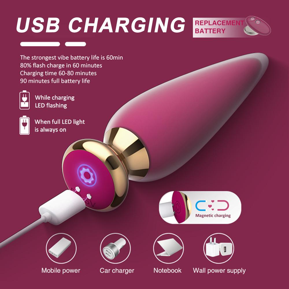 Беспроводной пульт дистанционного управления Анальный вибратор Секс-игрушка для мужчин и женщин Анальная пробка Мужской массаж простаты Вагина Фаллоимитатор для точки G Вибратор Анус Анальная пробка