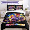 3PC Custom Name Car Splash Art" bedding,soft and breathable,2D flat print,room decor.,Poster Three-piece set,Soccer Three-piece set,Art,Poster,Soccer
