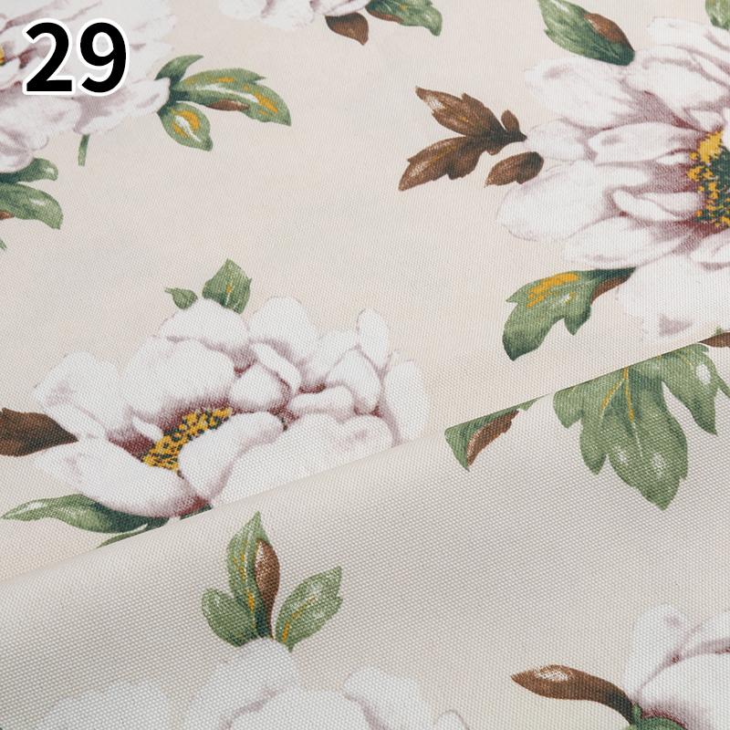 100 см x 145 см Ткань с цветочным принтом в пасторальном стиле, полиэстер, искусственный лен, ткань для самостоятельного изготовления диванной подушки, скатерти, обивки подушек