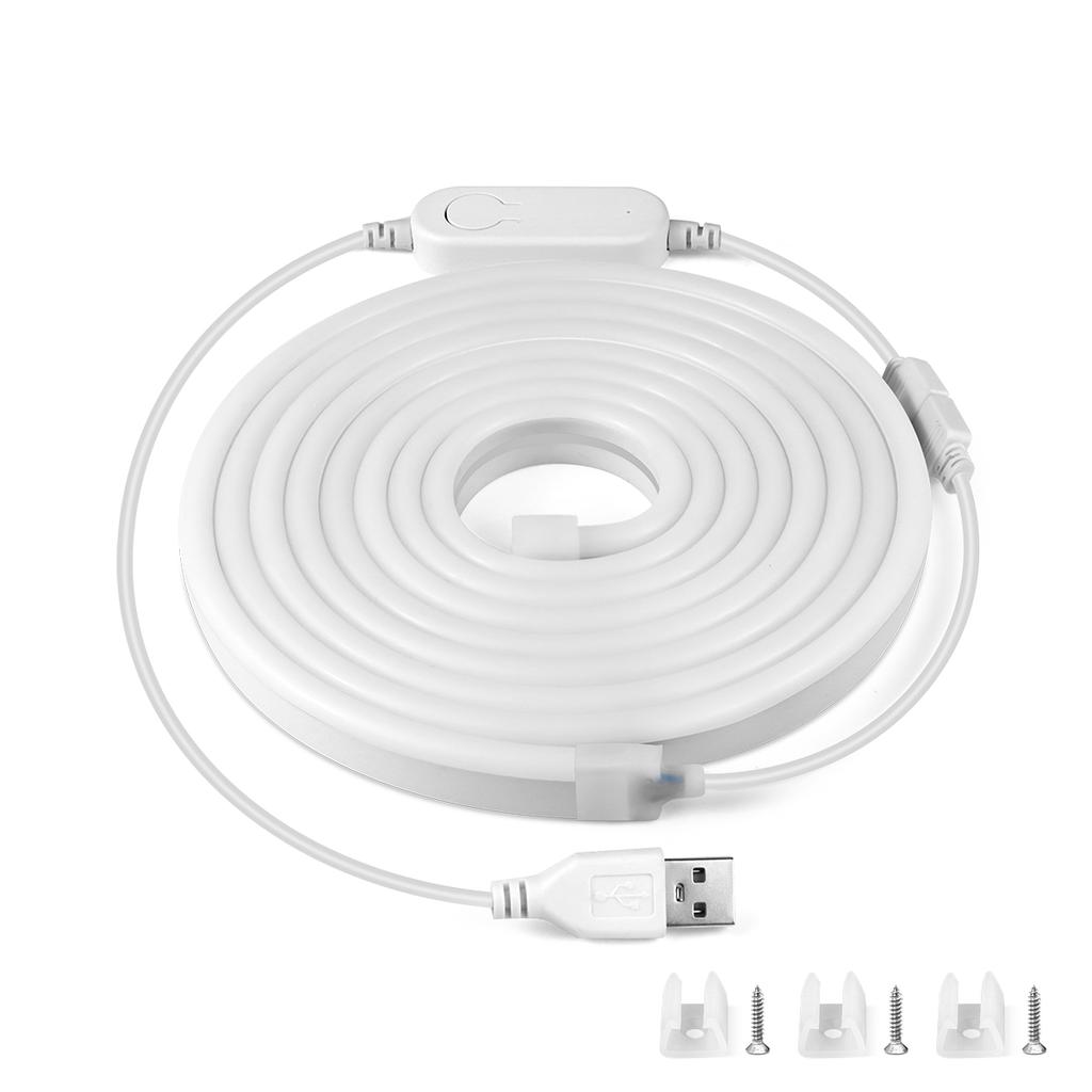 TUYA Smart WiFi Neon LED Strip RGB 5V USB LED Light Silicone Alexa Google Remote Control Neon Tape For Room Ambient Lighting