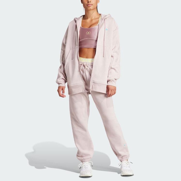 Adidas X Stella McCartney спортивные брюки на завязках трикотажные женские брюки светло-розовые IU0862