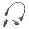 Угловой USB C (папа) на 5.5x2.1мм (мама) кабель питания 90 градусов, фиксированные выходные напряжения 9В 12В 15В 20В для светодиодов, роутера, вентилятора, динамика