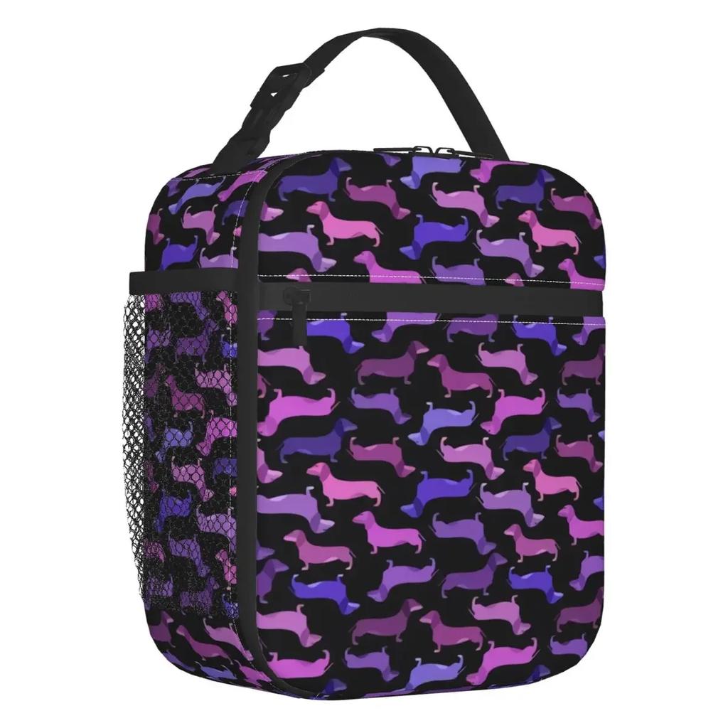 Пользовательская сумка для ланча в виде собаки-таксы для женщин, термосумка-холодильник, изолированный ланч-бокс для студента, в школу