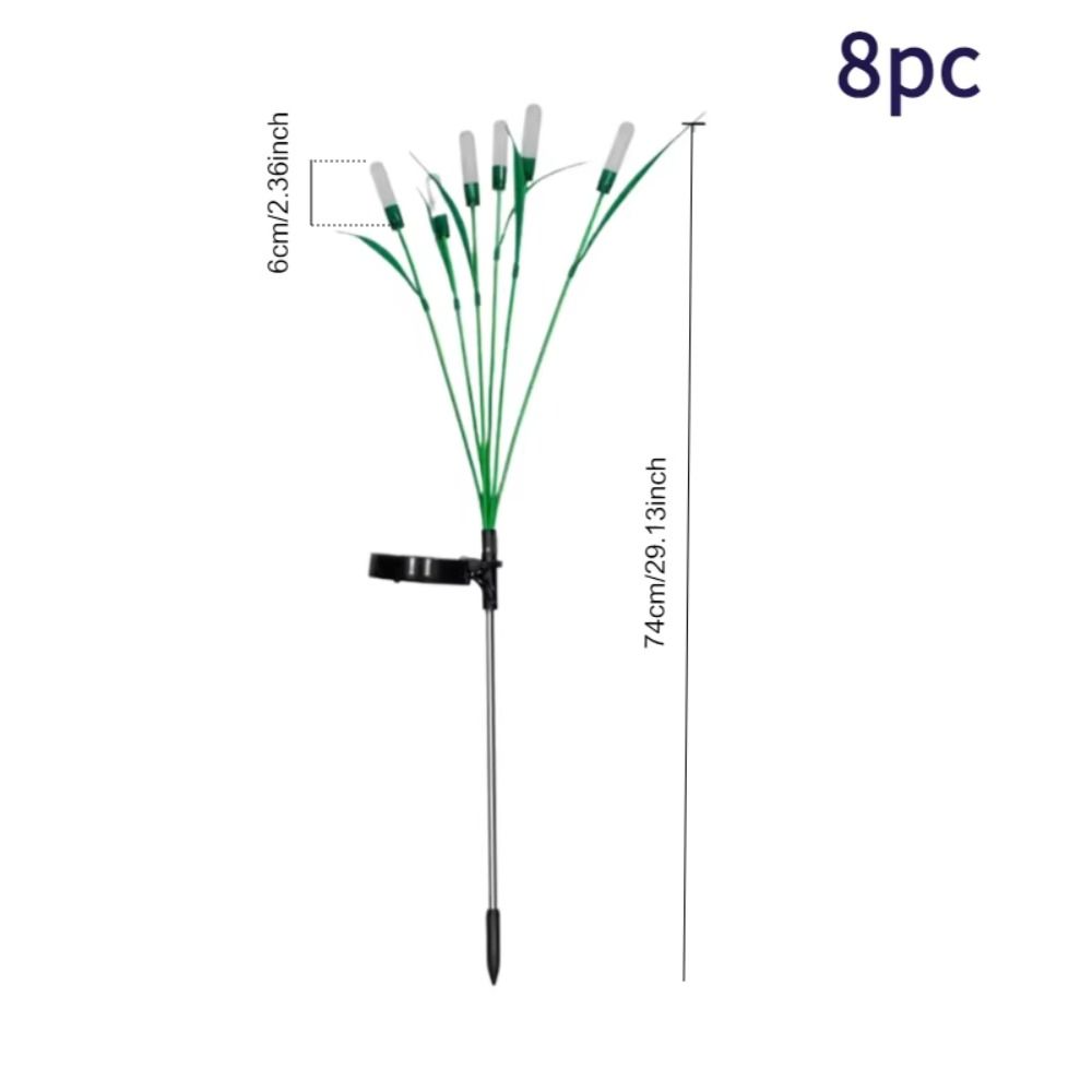 Warm Light Solar Garden Lights Waterproof Design Solar Reed Lights  Yard Pathway
