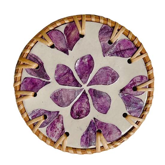 Table Coaster Handcrafted Seashell Coaster Artistic Insulation Pad Convenient Table Protection Mat for Home