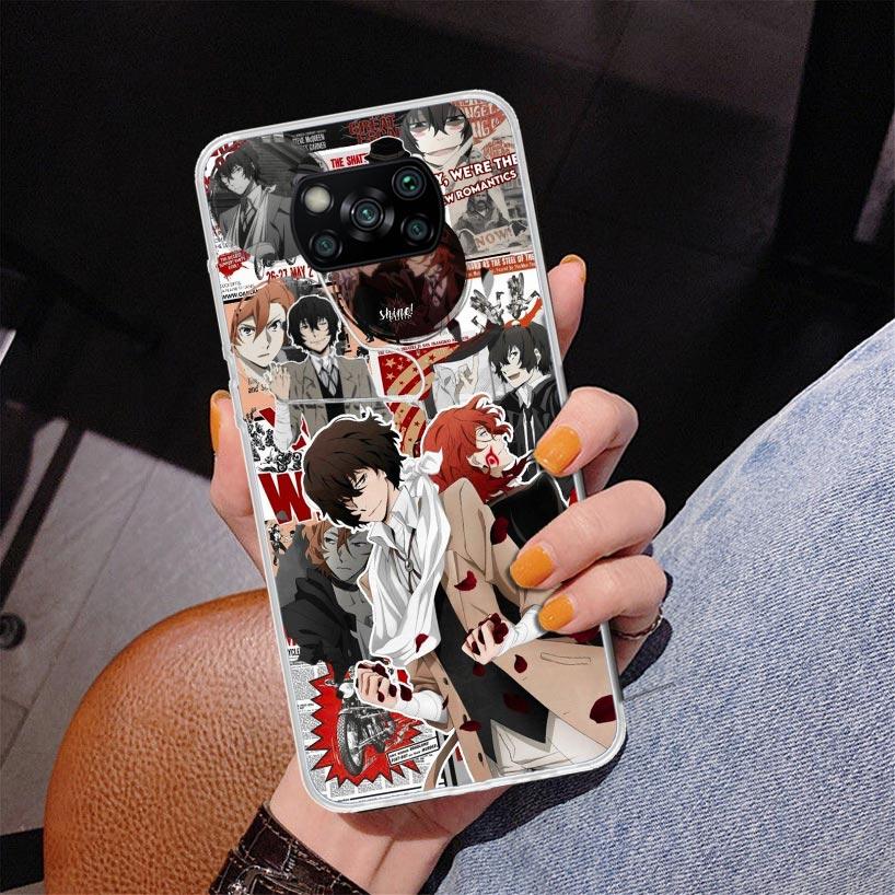 Bungo Stray Dogs Постер Аниме Чехол для Телефона Для Xiaomi Poco X7 X6 X5 Pro F7 Ultra Redmi 15C 15 13C 13 12C 12 10 10A 10C 9 9A 9C 9T