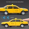 1/32 Volkswagen Santana Такси Металлическая Литая Модель Автомобиля Домашний Декор Коллекционные Предметы Миниатюрный Высокодетализированный Транспорт Праздничный Подарок