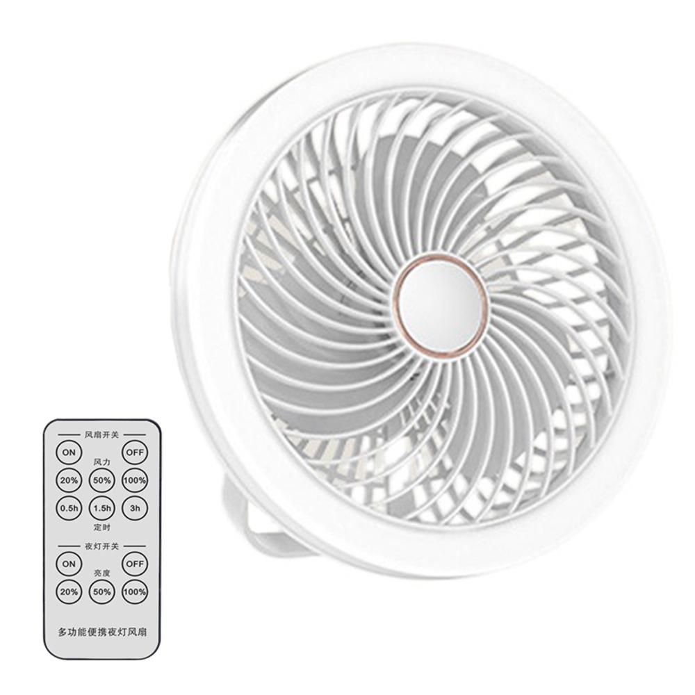 Adjustable Ceiling Fan with LED Lamp Remote Control Portable Air Cooler LED Lantern Fan Table Top