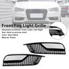 Gloss Black Front Fog Light Grill Covers 8V5807681A9B9 8V5807682A9B9 Fit A3 8V Sedan 2013-2016