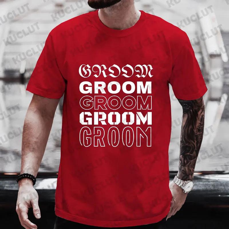 Team Groom Squad T-shirt Engagement Wedding Graphic Y2k Evg Tops Best Man Blouses Boyfriend Single Farewell Bachelor Party Tees