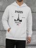 Paris France Eiffel Tower Print Mens Hoodie Street Hip Hop Clothes Fleece Casual Hoody Autumn Loose Fashion Men Sportswears