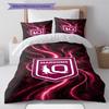 Maroons Pattern Bedding Set Quilt Cover Pillowcase Home Decor Gift (1 * duvet cover + 2 * pillowcase, without core)
