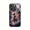 Starry Butterfly Pattern Glass Phone Case Suitable for iPhone 17 16 15 14 13 12 11 Pro/Max/Plus Anti Drop and Anti Shock