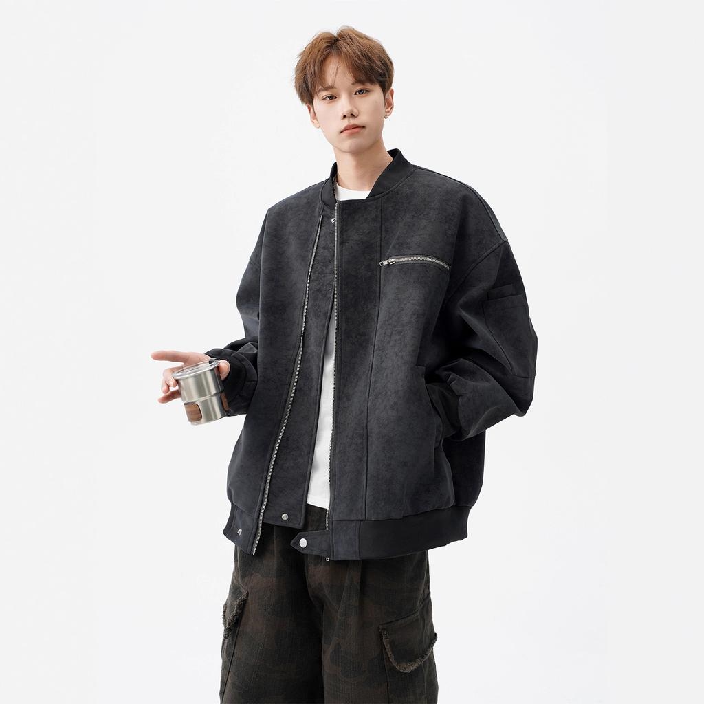 Бейсбольная форма Мужская осенняя кожаная куртка Дизайн Короткая рабочая куртка