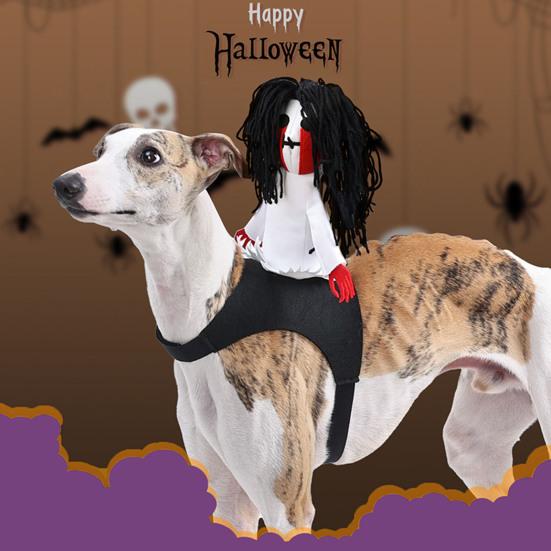 Костюм для Хэллоуина с домашним животным, забавный рыцарь Садако, костюм кошки, одежда для косплея собаки, страшный наряд для домашнего животного