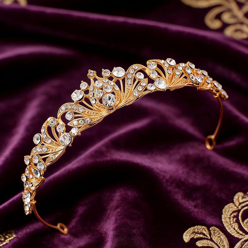 Rhinestones Bride Crowns Elegant Queen Crowns Hair Accessories Wedding Crown Receptions