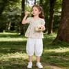 Girls' shirt, pure cotton casual doll jacket, summer new style, sweet and breathable T-shirt for children, top for girls