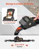 Retractable Ratchet Straps, 50.8 mm x 3 m, Tie Down Straps with S Hooks, 1375 kg Break Strength, 2 Soft Loops, Tie Down Ratcheting for Moving,