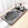 Buddha Design Black Gold Stone Tea Tray Set