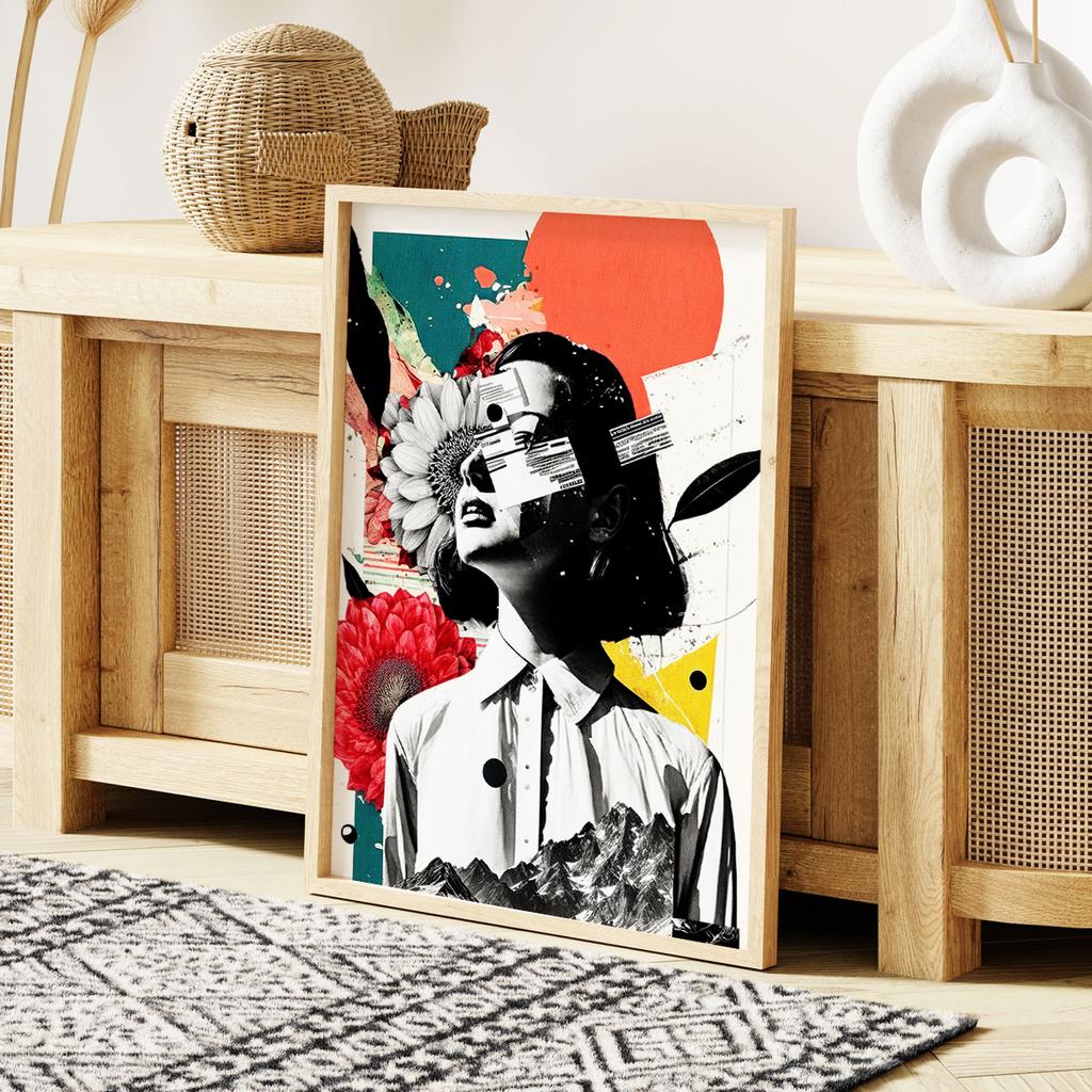 Plakat portret kolaż obrazy kolaże