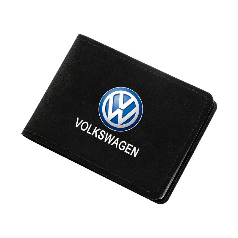 Car Suede Driver License Holder ID Card Bag For Volkswagen VW Rline R GLI Golf Amarok Phaeton T-Cross Tiguan BA5