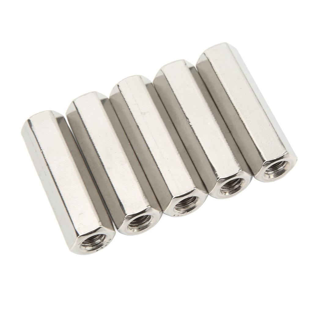 5 шт. Серебристая шестигранная соединительная гайка M10, нержавеющая, 6 граней, комплект соединительных гаек из нержавеющей стали для обслуживания