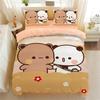 Милый Постельный Комплект с Мишками, Пододеяльник с Принтом Мишек Бубу Дуду для Детей Мальчиков Девочек Подростков, Пододеяльник с Мультяшным Животным Одиночный