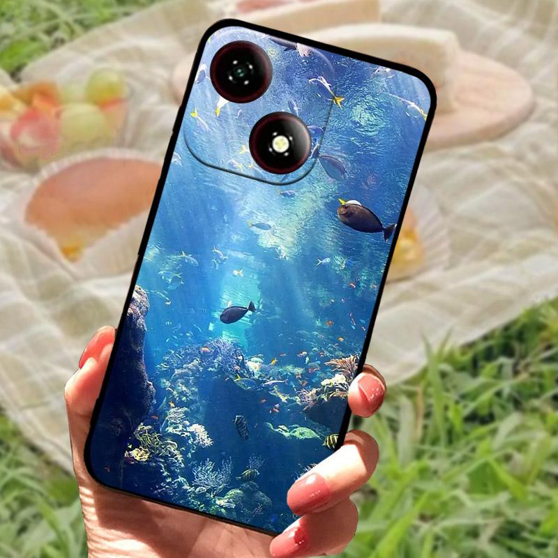 For ZTE Blade A35E /A35/A55 Case Fashion Cartoon Soft Silicone Phone Back Cover For ZTE A35E Shockproof Case A35 E A 35 Shell