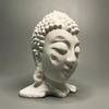 Buddha's Head Plaster Statue Buddhist Figure Sculpture Abstract Art Head Damaged Buddha Statue Home Accessories