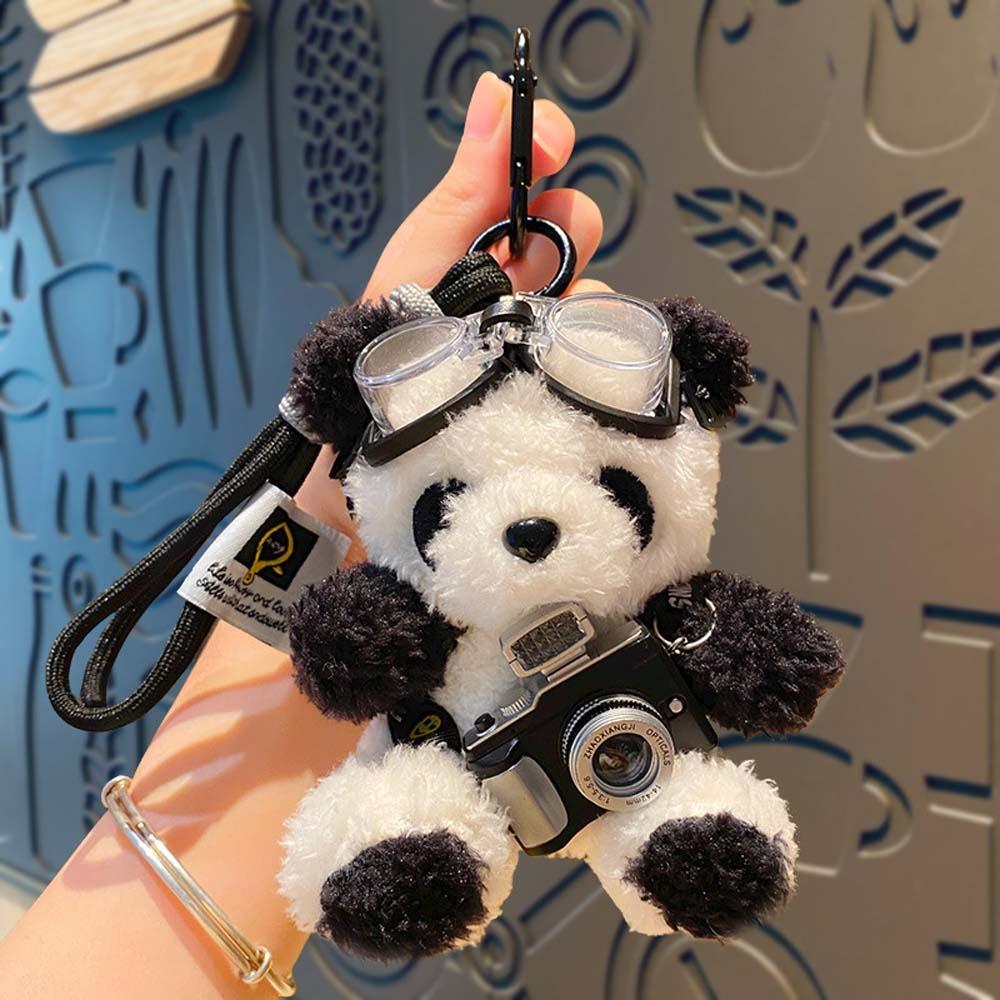 Украшение для рюкзака Брелок в виде медведя-пилота Мягкая игрушка Плюшевый брелок Плюшевая кукла-панда Пара Дети