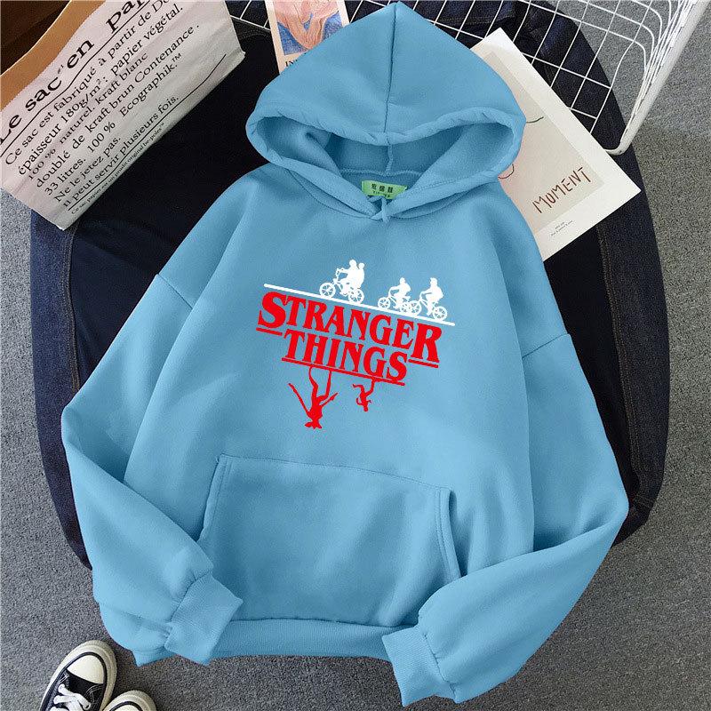 Stranger Things Stranger Things Printed Pullover Hoodie Fleece Jacket Sweater Hoodie