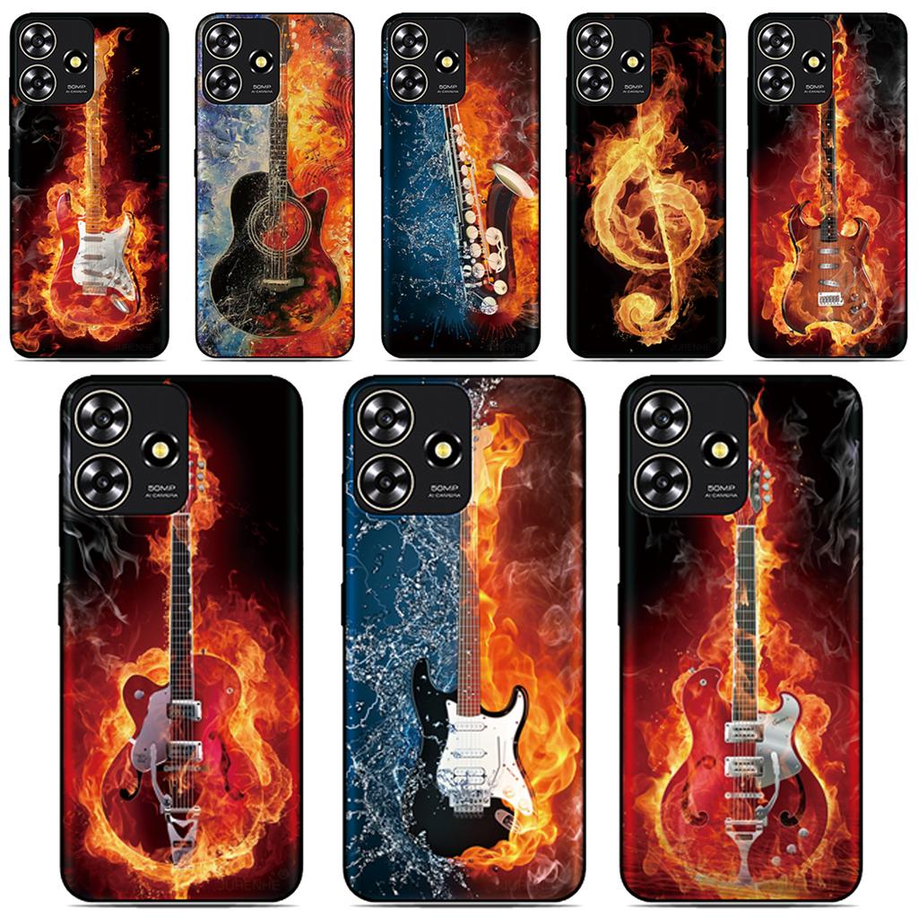 Flame Musica Phone Case For Blackview Wave 9C 8C 6C Shark 9 Color 8 Oscal C80 C70 C60 C30 C20 Pro Flat 2 1C 2C Tiger 13 12 Cover