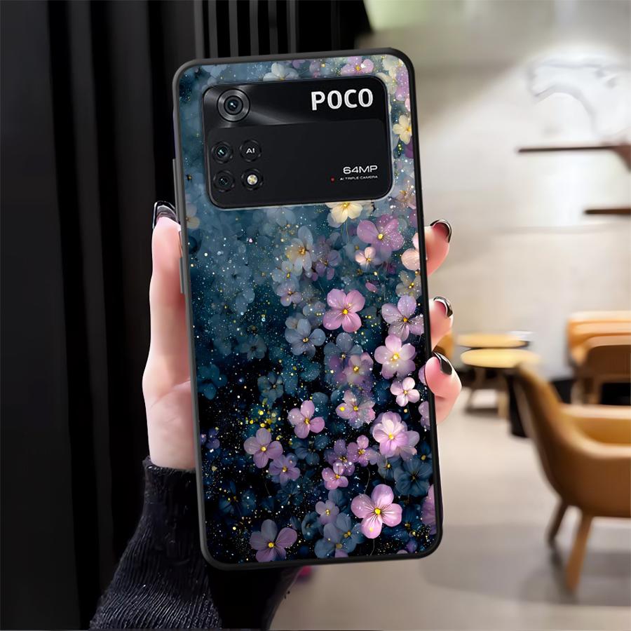 Светящиеся Цветы Чехол для Телефона для Xiaomi Poco F8 C75 C61 F3 M5 F1 C71 C50 M3 M4 M7 Pro X3 X4 X5 X7 Pro