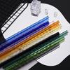 11Pcs Reusable Glass Straws Eco-friendly Drinking Straws for Smoothie Milkshakes Tea Juice Cocktail Straw with Brush Multi-Color
