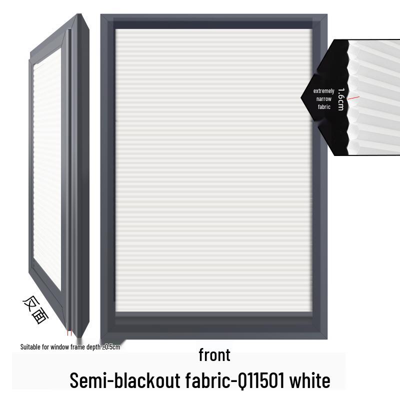 Waterproof Honeycomb Blinds for Inward-Opening Windows: Kitchen, Bathroom, Bedroom Sunshade with Invisible Push-Pull Design