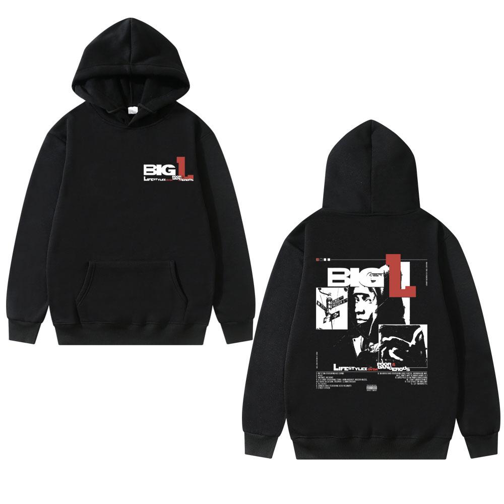 Rapper The Notorious Big L Lifestylez of The Poor and Dangerous Hoodie Biggie Smalls Pullover Men's Hip Hop Oversized Hoodies