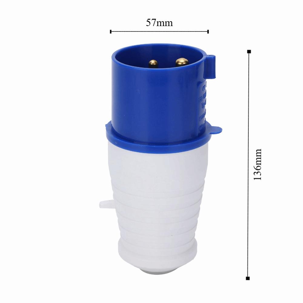 3Pin Industrial Power Plug 32A 220-250V 2P+E Industrial Plug Connector SinglePhase Weatherproof Generator Plug