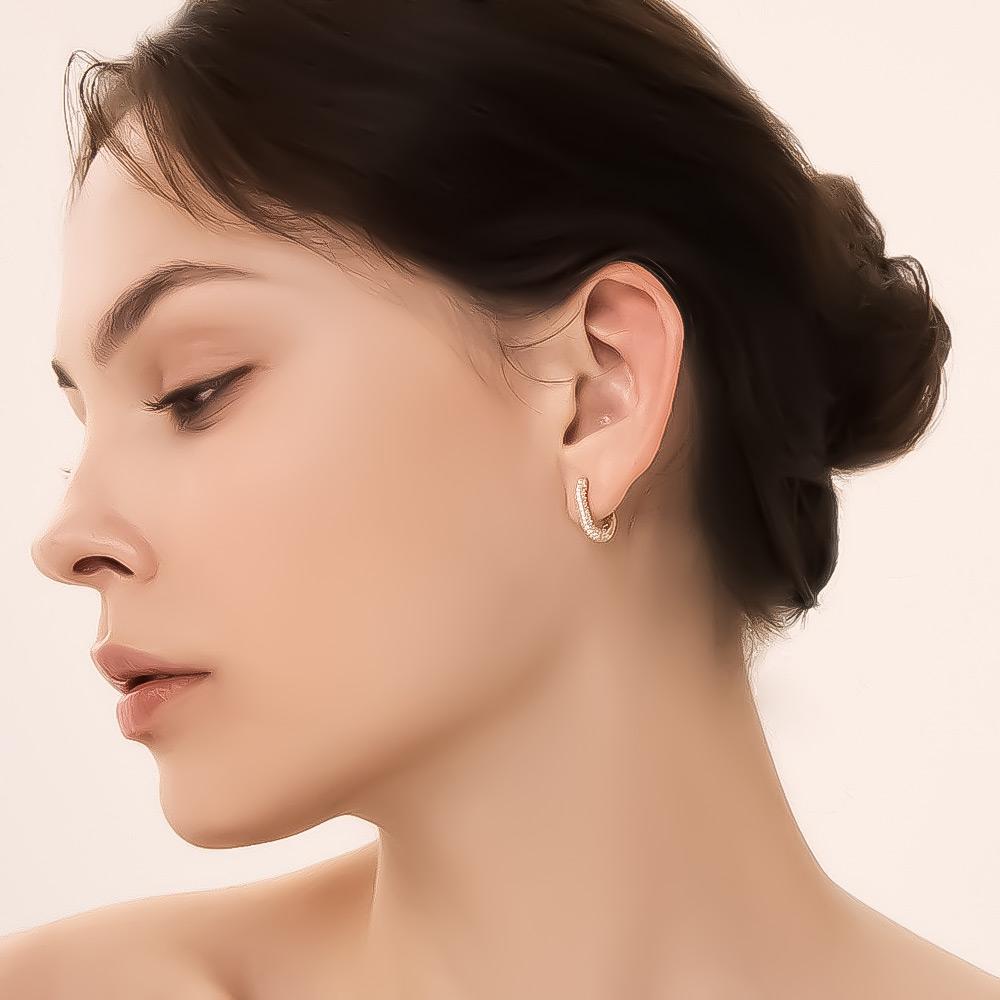 Серьги-гвоздики Westisland Oval One-Touch Yg_Wi5082425