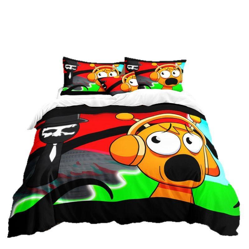 Модная технология печати, 3D цифровая печать, постельное белье, пододеяльники, наволочки, комплекты из трех предметов