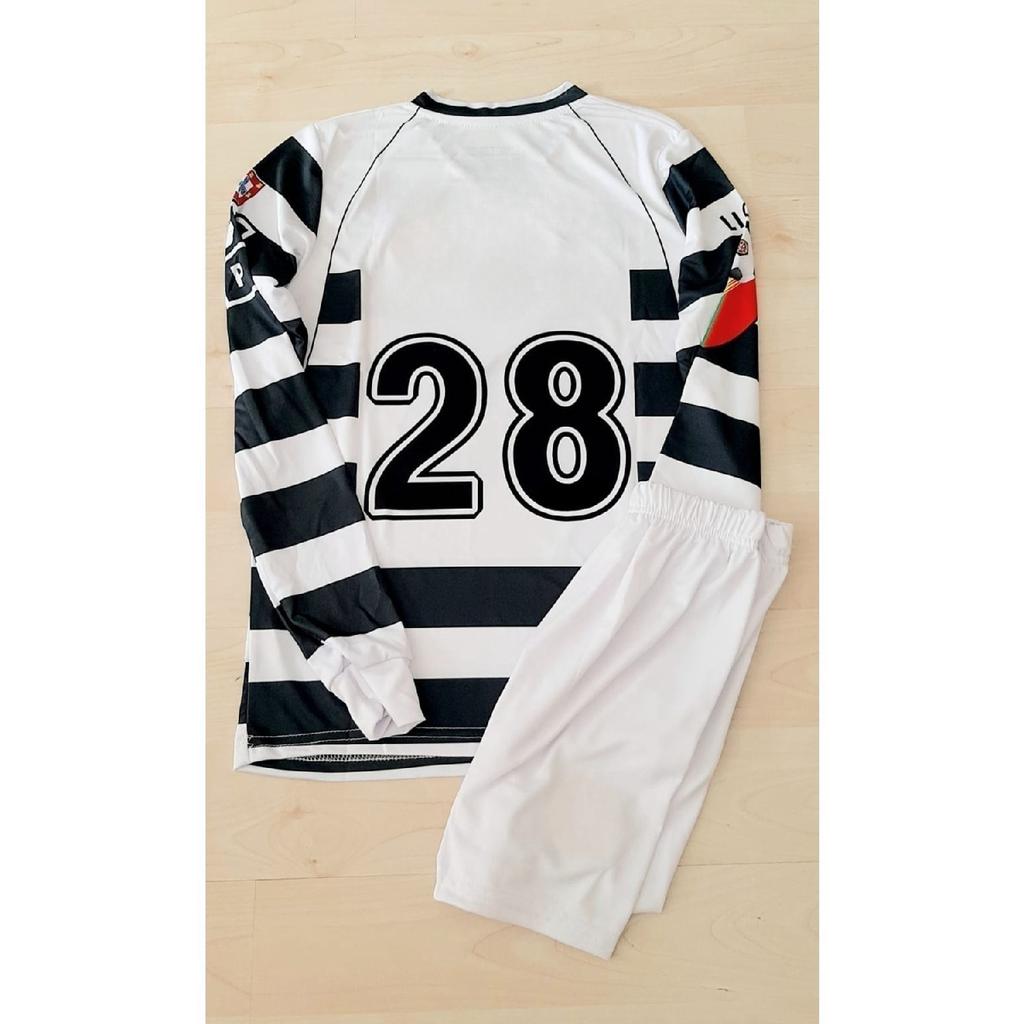 Детский Джерси Роналду Лиссабон в стиле ретро с длинными рукавами..