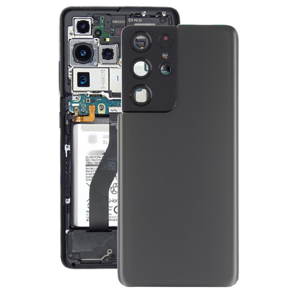 Задняя крышка аккумулятора для Samsung Galaxy S21 Ultra 5G с крышкой объектива камеры, сменные детали для ремонта телефона