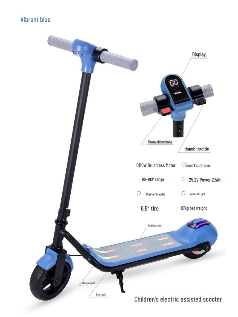 Электрический двухколесный детский самокат - Игрушка для поездок