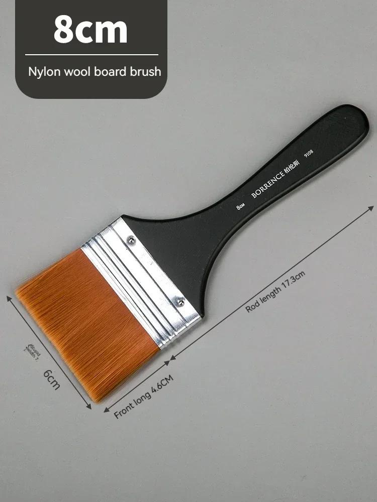 Borrence Nylon Paint Brushes with Different Sizes Wooden Handles Painting Brush Tools for Acrylic Oil and Watercolor Drawing