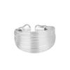 Fashion Multilayer Chain Ring Women Silver Plated Wide Band Adjustable Open Ring KTJ